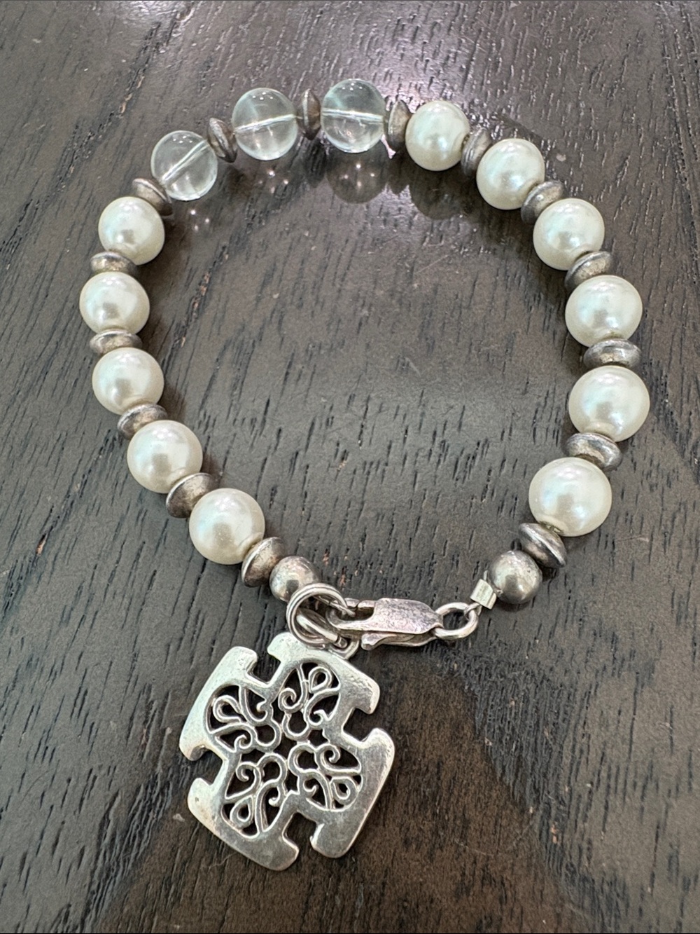 Sterling Silver Charm Bracelet - White